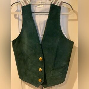 Vintage Ann Taylor green leather vest 🧚🏼‍♀️